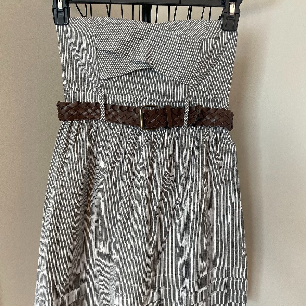 Dress Strapless Belt City Studio Size 3 Striped